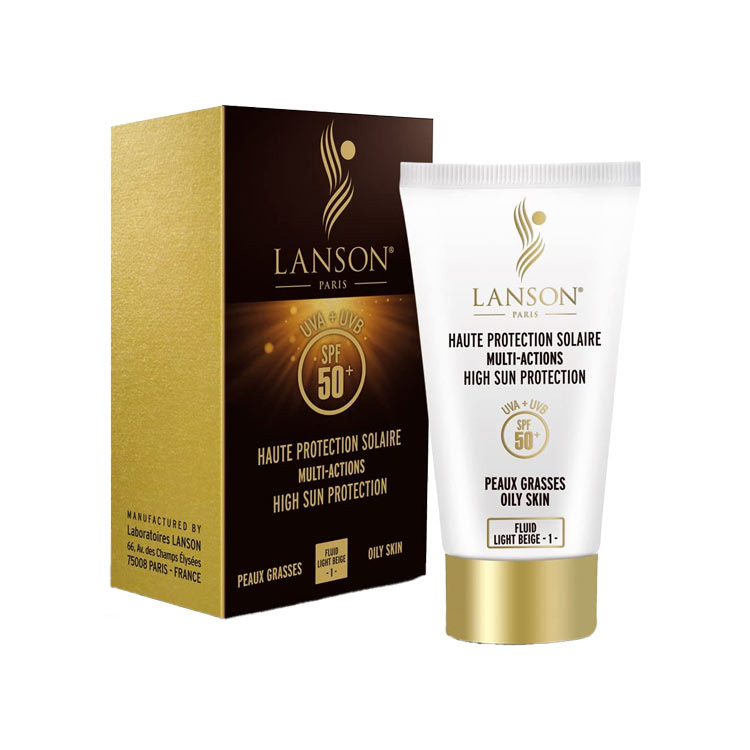 کرم ضد آفتاب رنگی لانسون LANSON برای پوست چرب